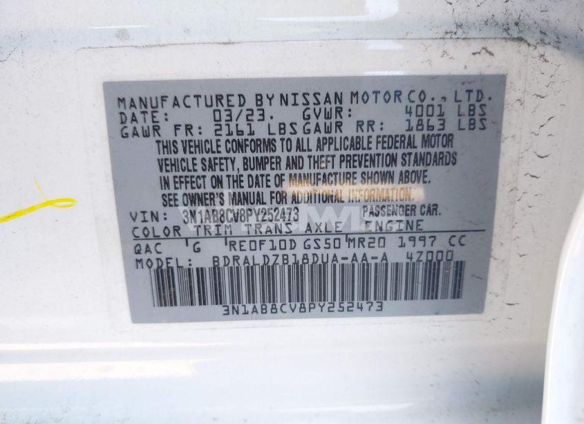 Photo 9 of 2023 Nissan Sentra SV XTRONIC CVT (VIN 3N1AB8CV8PY252473)