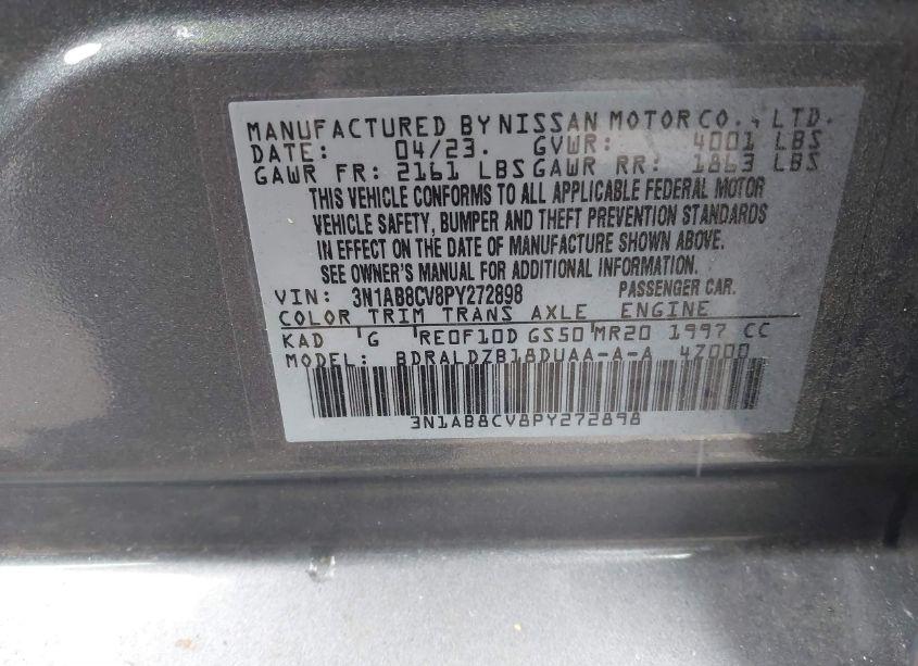 Photo 9 of 2023 Nissan Sentra SV XTRONIC CVT (VIN 3N1AB8CV8PY272898)