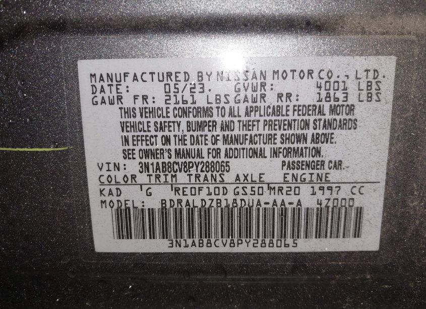 Photo 9 of 2023 Nissan Sentra SV XTRONIC CVT (VIN 3N1AB8CV8PY288065)