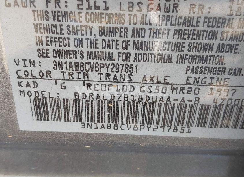 Photo 9 of 2023 Nissan Sentra SV XTRONIC CVT (VIN 3N1AB8CV8PY297851)