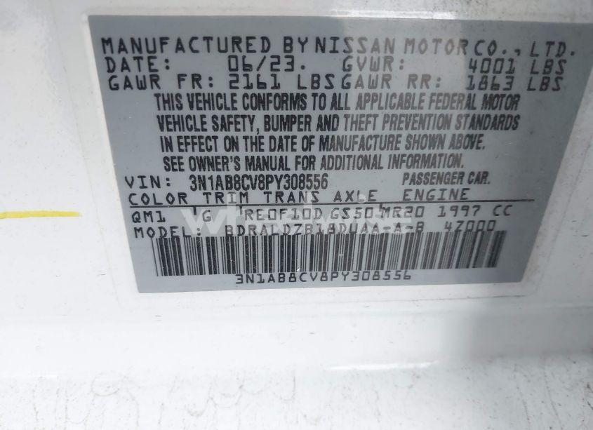 Photo 9 of 2023 Nissan Sentra SV XTRONIC CVT (VIN 3N1AB8CV8PY308556)