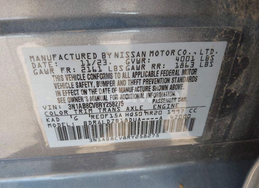 Photo 9 of 2024 Nissan Sentra SV XTRONIC CVT (VIN 3N1AB8CV8RY258275)