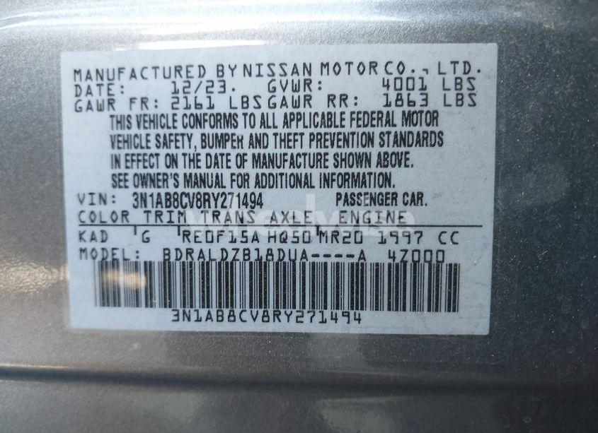 Photo 9 of 2024 Nissan Sentra SV XTRONIC CVT (VIN 3N1AB8CV8RY271494)