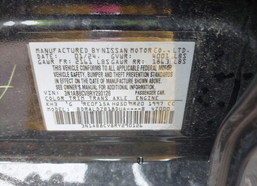 Photo 9 of 2024 Nissan Sentra SV XTRONIC CVT (VIN 3N1AB8CV8RY290126)