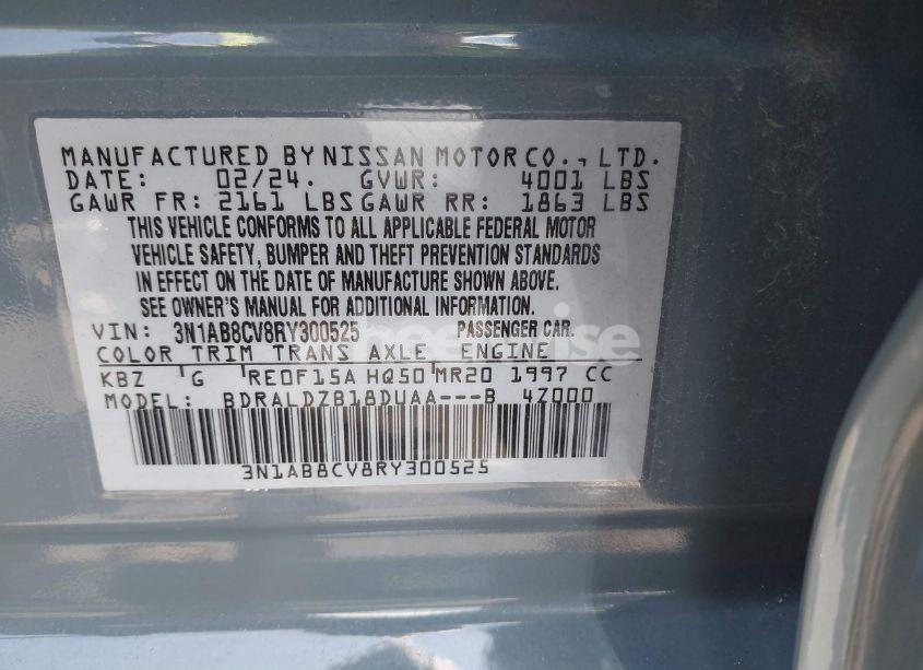 Photo 9 of 2024 Nissan Sentra SV XTRONIC CVT (VIN 3N1AB8CV8RY300525)