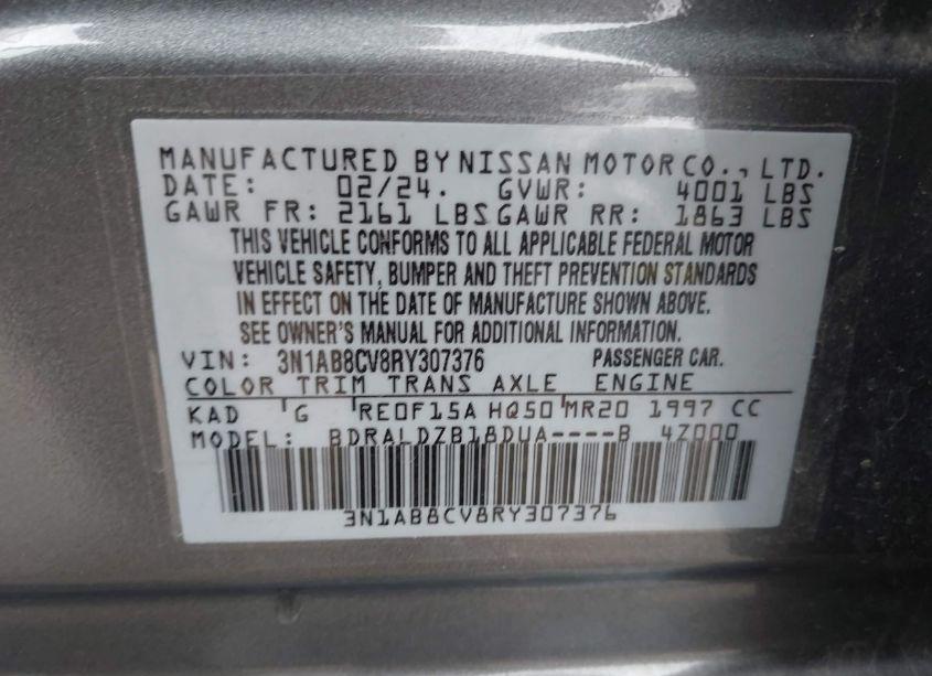 Photo 9 of 2024 Nissan Sentra SV XTRONIC CVT (VIN 3N1AB8CV8RY307376)
