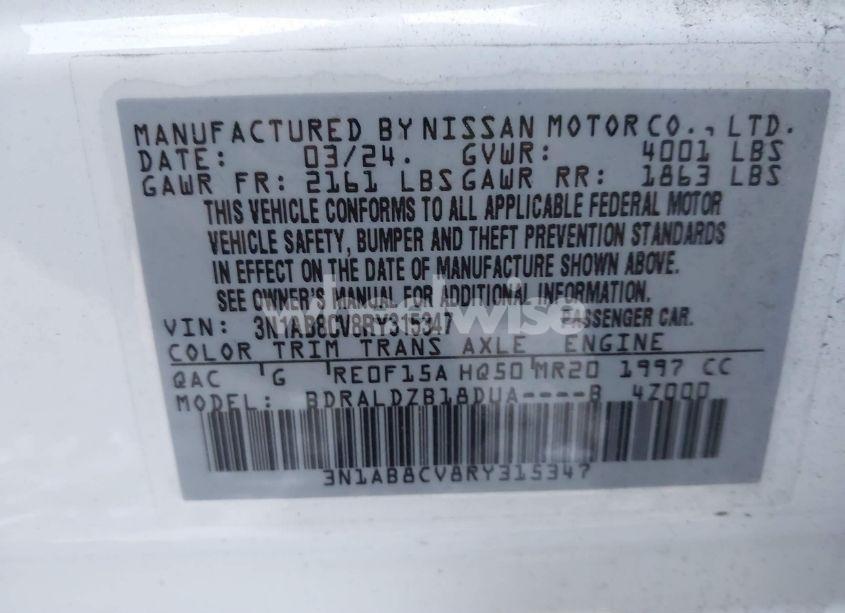Photo 9 of 2024 Nissan Sentra SV XTRONIC CVT (VIN 3N1AB8CV8RY315347)