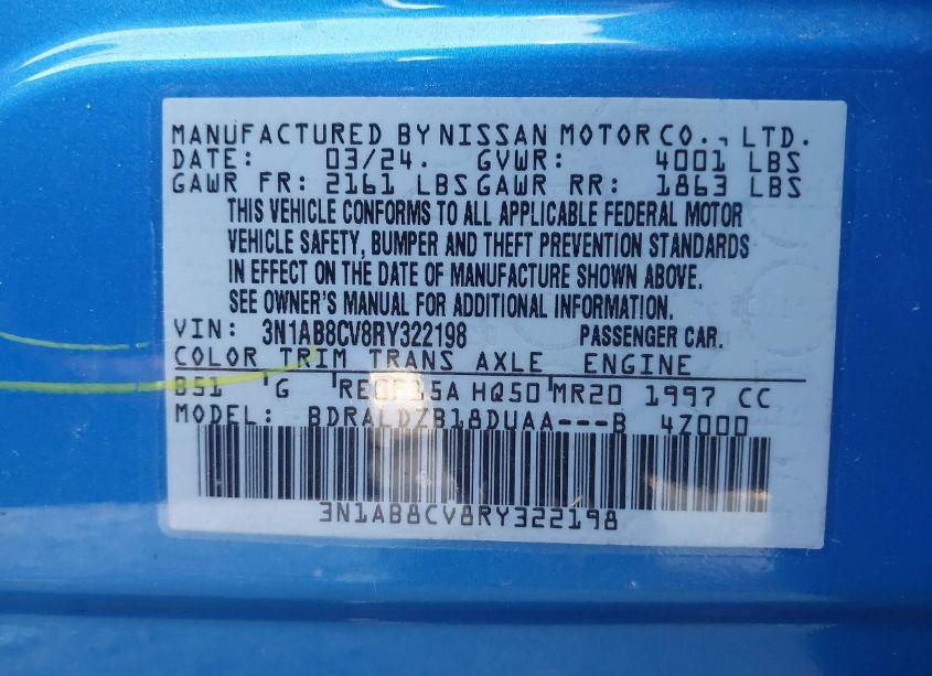 Photo 9 of 2024 Nissan Sentra SV XTRONIC CVT (VIN 3N1AB8CV8RY322198)