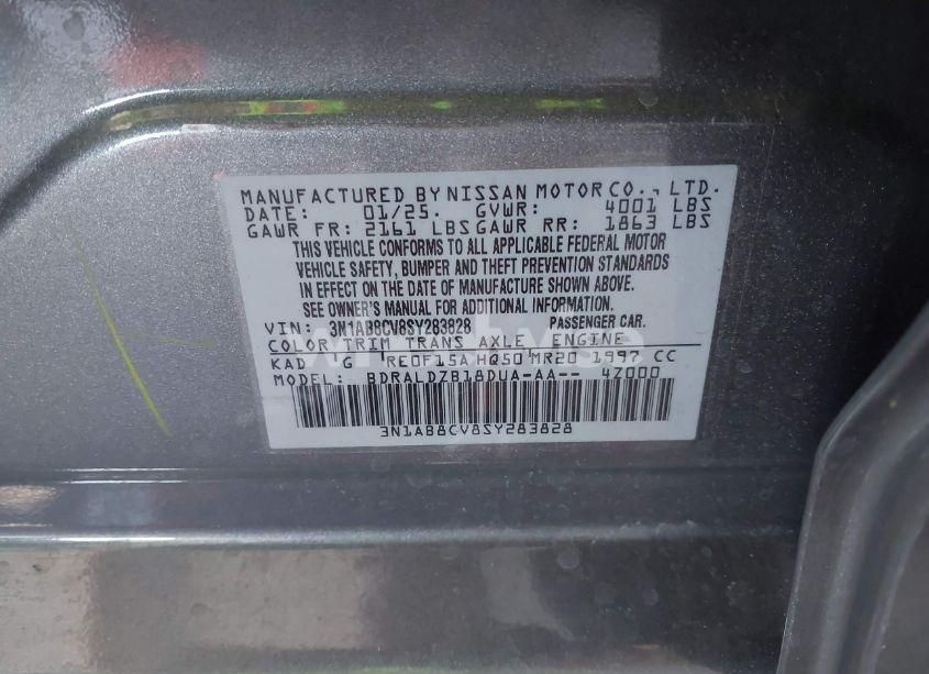 Photo 9 of 2025 Nissan Sentra SV (VIN 3N1AB8CV8SY283828)