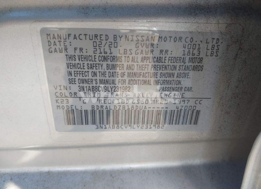 Photo 9 of 2020 Nissan Sentra SV XTRONIC CVT (VIN 3N1AB8CV9LY231982)