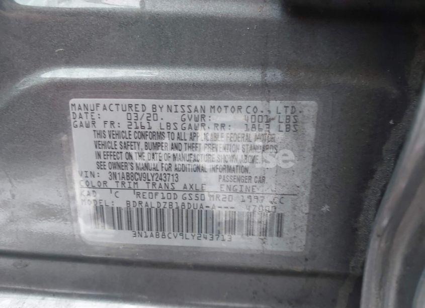 Photo 9 of 2020 Nissan Sentra SV XTRONIC CVT (VIN 3N1AB8CV9LY243713)