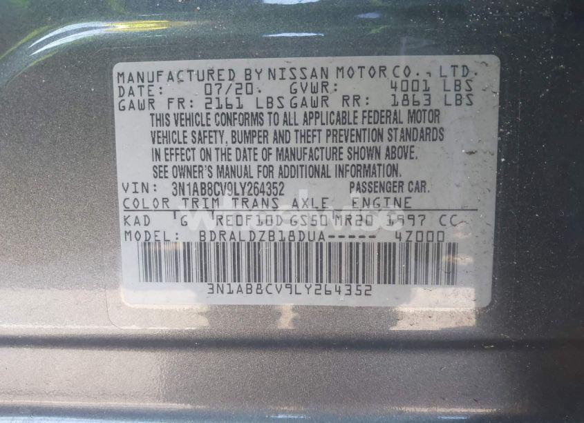 Photo 9 of 2020 Nissan Sentra SV XTRONIC CVT (VIN 3N1AB8CV9LY264352)