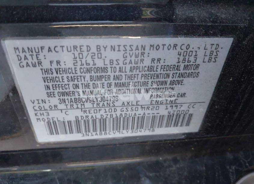 Photo 9 of 2020 Nissan Sentra SV XTRONIC CVT (VIN 3N1AB8CV9LY304798)