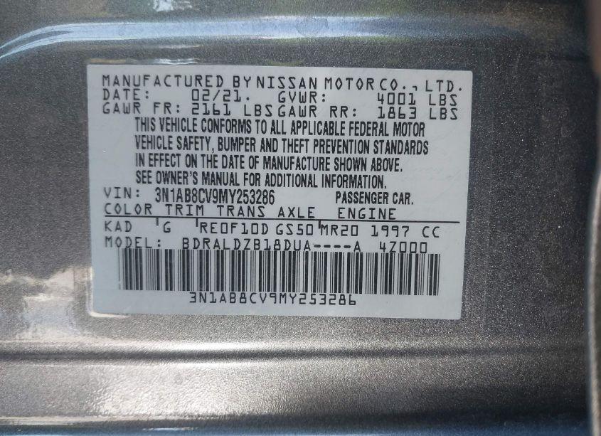 Photo 9 of 2021 Nissan Sentra SV XTRONIC CVT (VIN 3N1AB8CV9MY253286)