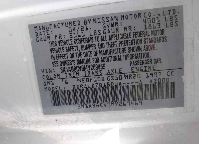 Photo 9 of 2021 Nissan Sentra SV XTRONIC CVT (VIN 3N1AB8CV9MY269469)