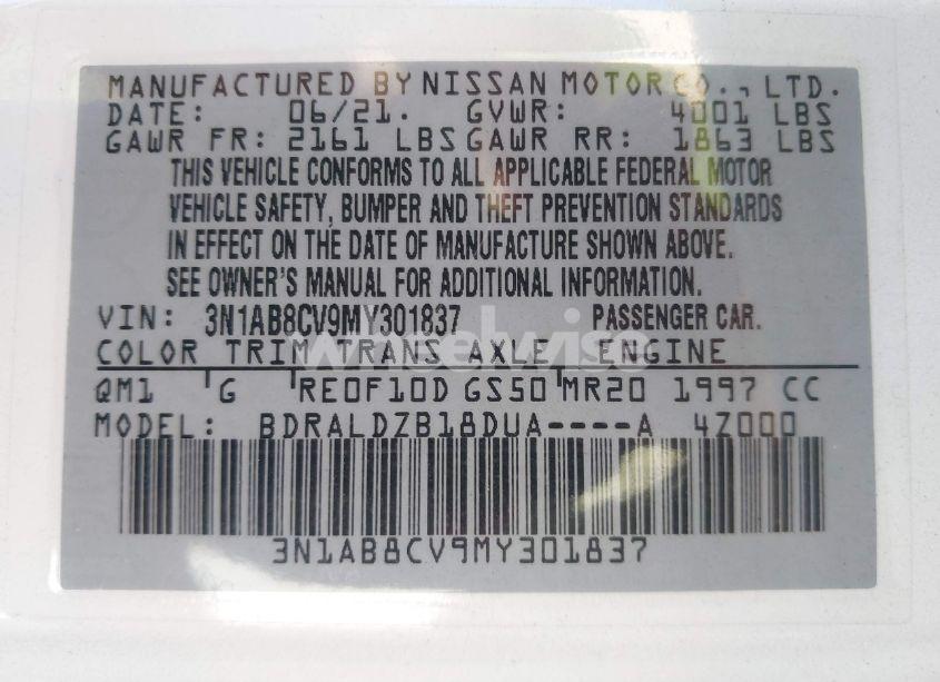 Photo 9 of 2021 Nissan Sentra SV XTRONIC CVT (VIN 3N1AB8CV9MY301837)