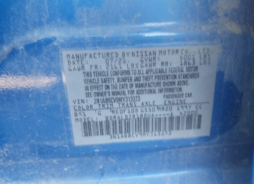 Photo 9 of 2021 Nissan Sentra SV XTRONIC CVT (VIN 3N1AB8CV9MY313373)