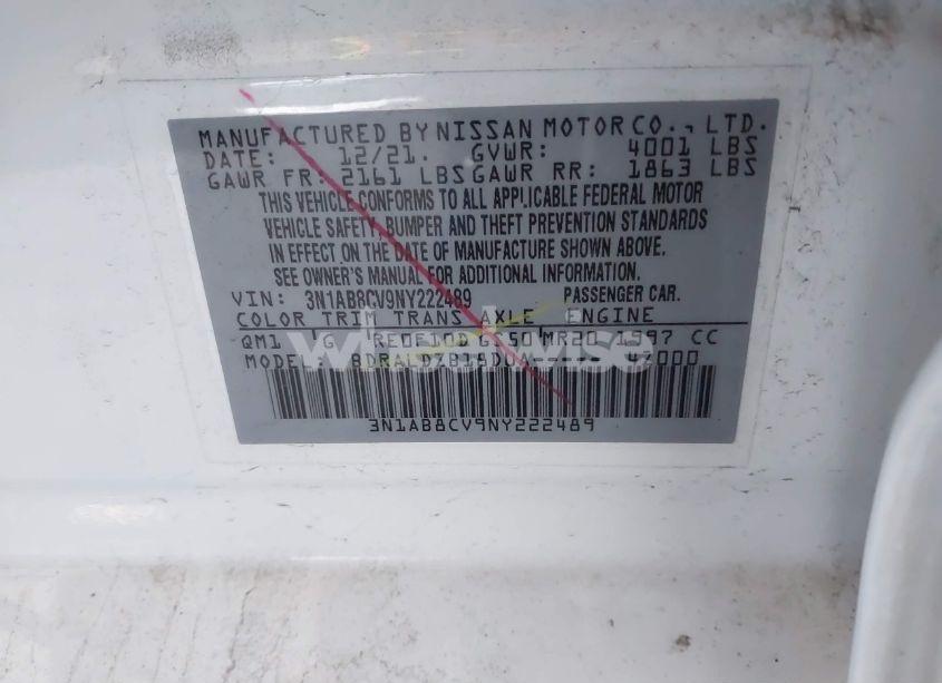 Photo 9 of 2022 Nissan Sentra SV XTRONIC CVT (VIN 3N1AB8CV9NY222489)