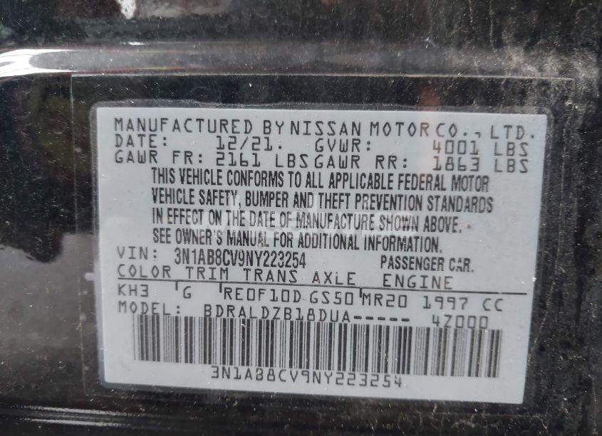 Photo 9 of 2022 Nissan Sentra SV XTRONIC CVT (VIN 3N1AB8CV9NY223254)