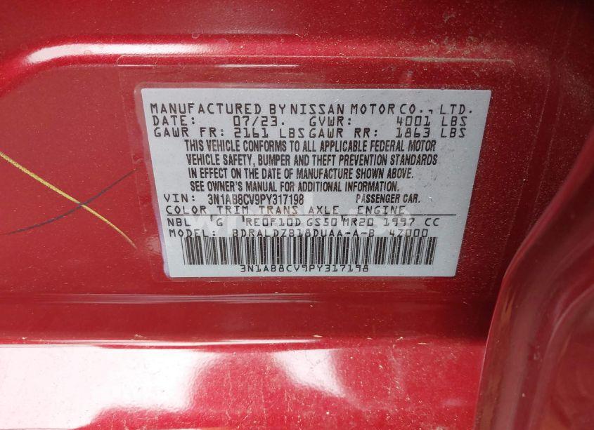 Photo 9 of 2023 Nissan Sentra SV XTRONIC CVT (VIN 3N1AB8CV9PY317198)