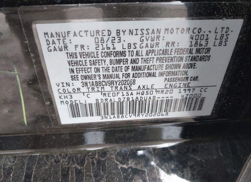 Photo 9 of 2024 Nissan Sentra SV XTRONIC CVT (VIN 3N1AB8CV9RY202068)