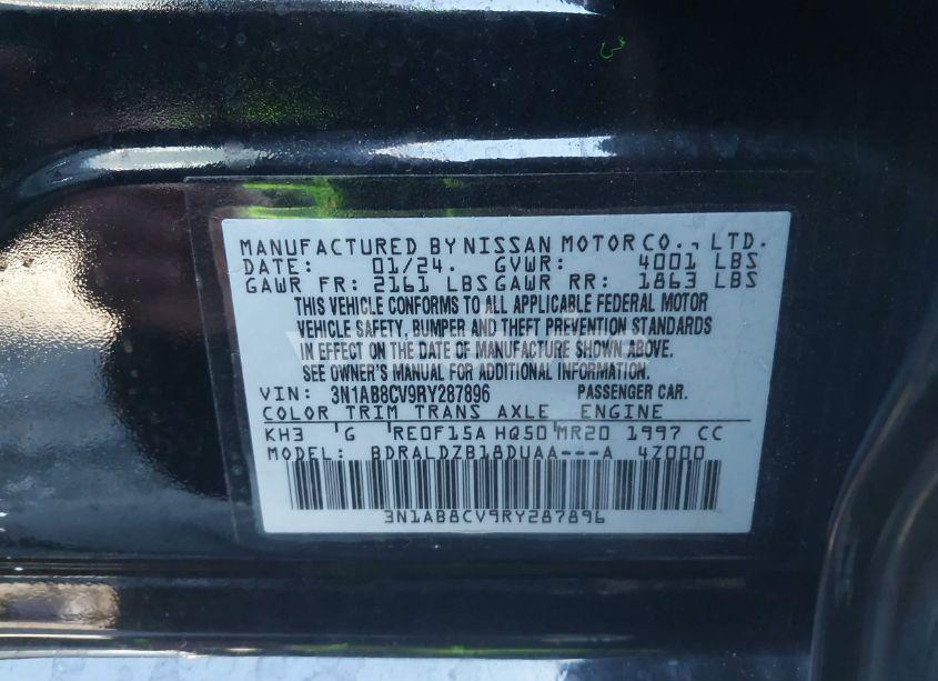 Photo 9 of 2024 Nissan Sentra SV XTRONIC CVT (VIN 3N1AB8CV9RY287896)
