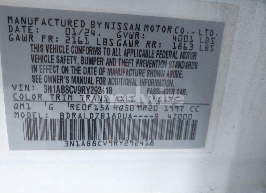 Photo 9 of 2024 Nissan Sentra SV XTRONIC CVT (VIN 3N1AB8CV9RY292418)