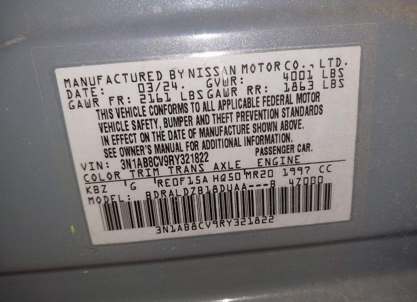 Photo 9 of 2024 Nissan Sentra SV XTRONIC CVT (VIN 3N1AB8CV9RY321822)