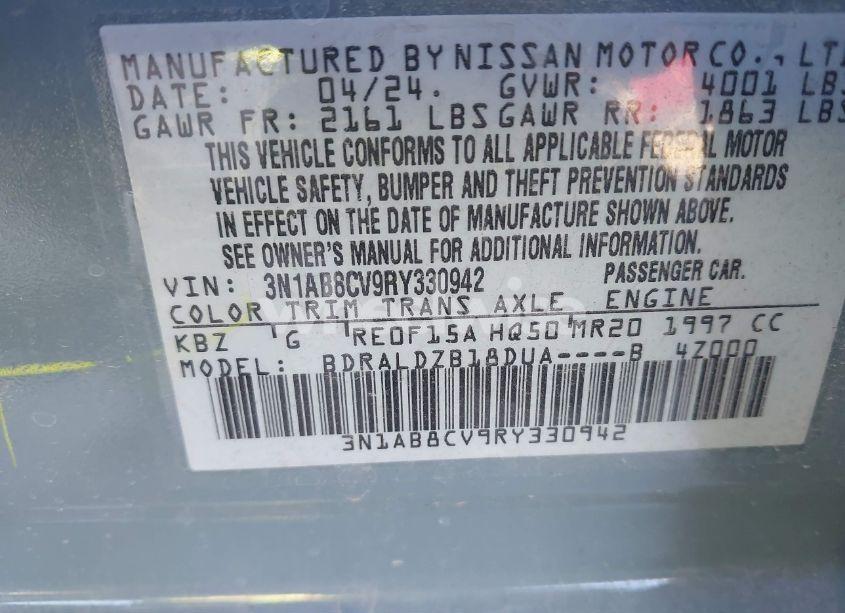 Photo 9 of 2024 Nissan Sentra SV XTRONIC CVT (VIN 3N1AB8CV9RY330942)