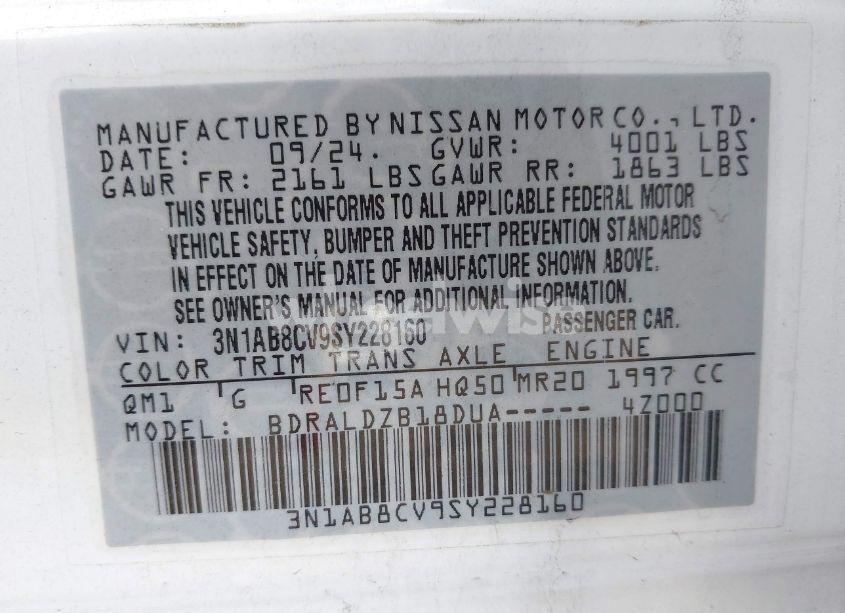 Photo 9 of 2025 Nissan Sentra SV (VIN 3N1AB8CV9SY228160)