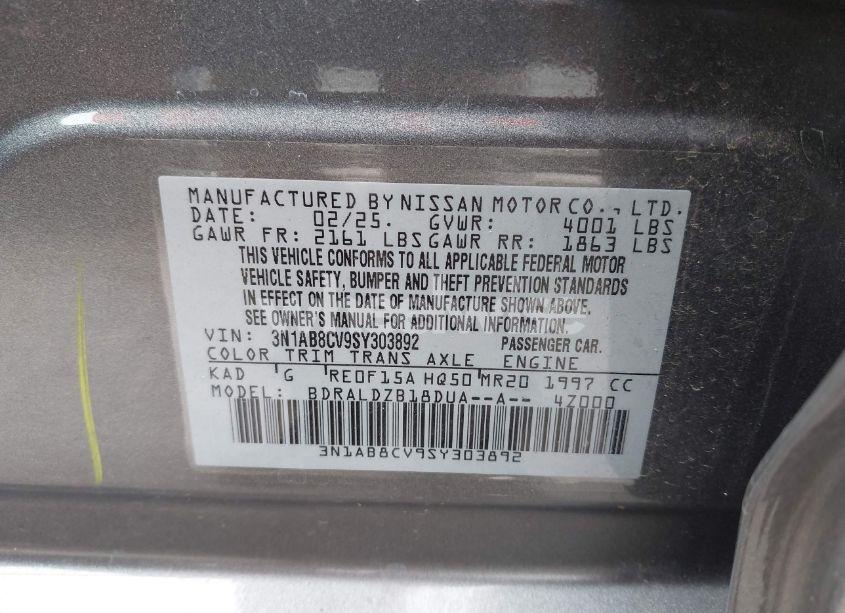 Photo 9 of 2025 Nissan Sentra SV (VIN 3N1AB8CV9SY303892)