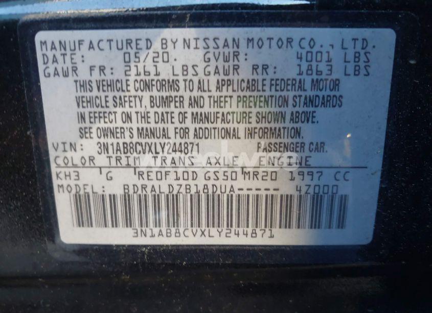 Photo 9 of 2020 Nissan Sentra SV XTRONIC CVT (VIN 3N1AB8CVXLY244871)