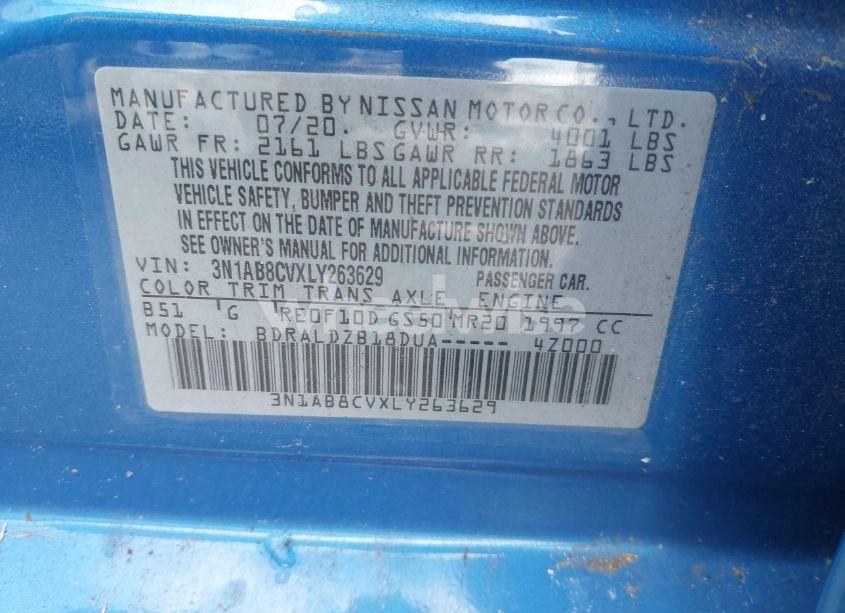 Photo 9 of 2020 Nissan Sentra SV XTRONIC CVT (VIN 3N1AB8CVXLY263629)