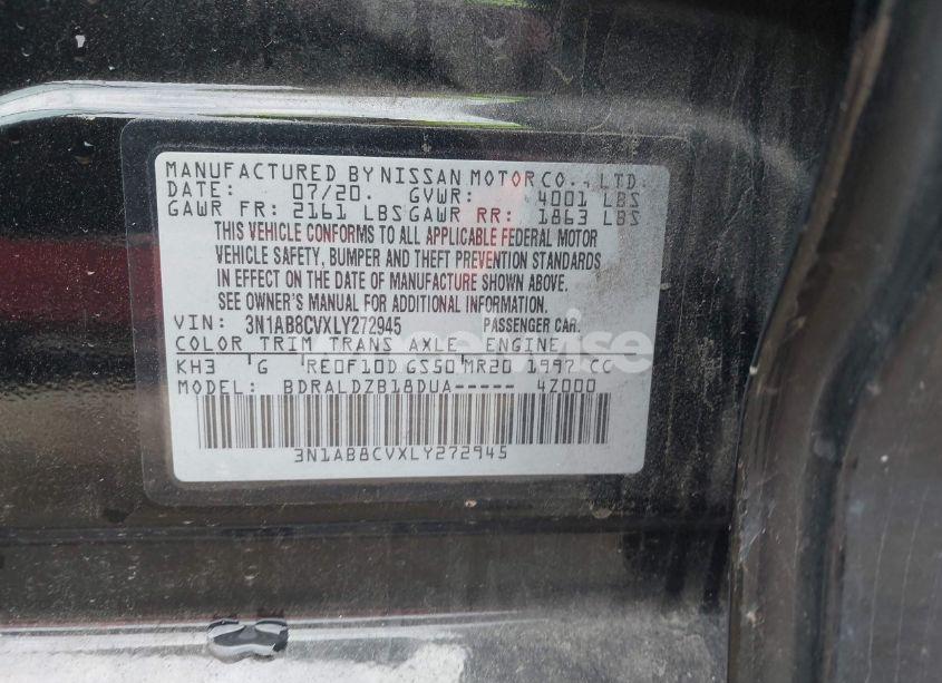 Photo 9 of 2020 Nissan Sentra SV XTRONIC CVT (VIN 3N1AB8CVXLY272945)