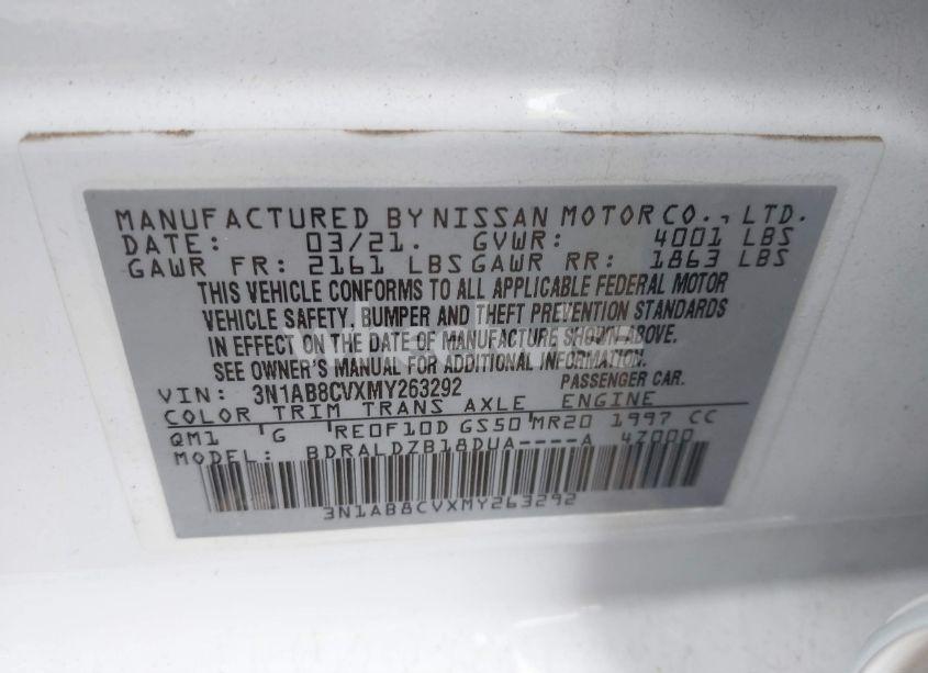 Photo 9 of 2021 Nissan Sentra SV XTRONIC CVT (VIN 3N1AB8CVXMY263292)
