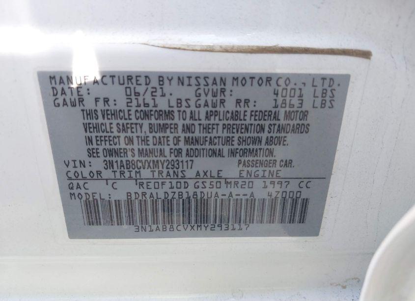 Photo 9 of 2021 Nissan Sentra SV XTRONIC CVT (VIN 3N1AB8CVXMY293117)