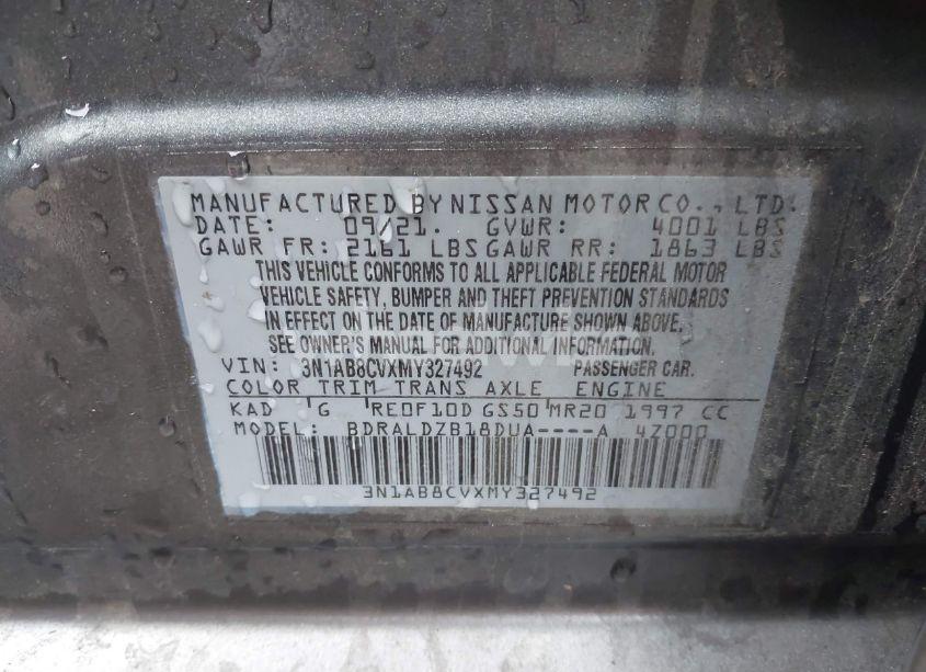 Photo 9 of 2021 Nissan Sentra SV XTRONIC CVT (VIN 3N1AB8CVXMY327492)