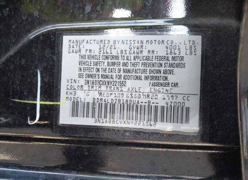 Photo 9 of 2022 Nissan Sentra SV XTRONIC CVT (VIN 3N1AB8CVXNY221562)