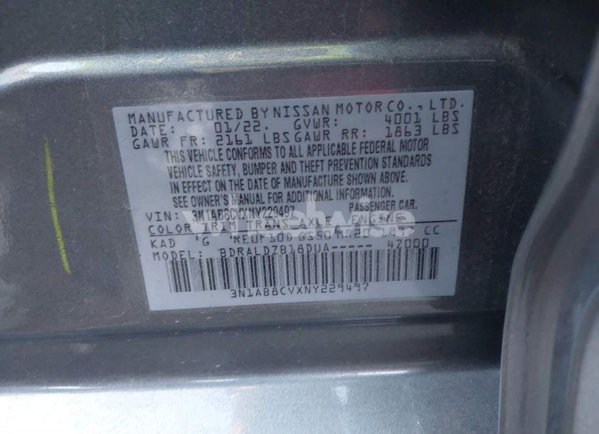 Photo 9 of 2022 Nissan Sentra SV XTRONIC CVT (VIN 3N1AB8CVXNY229497)