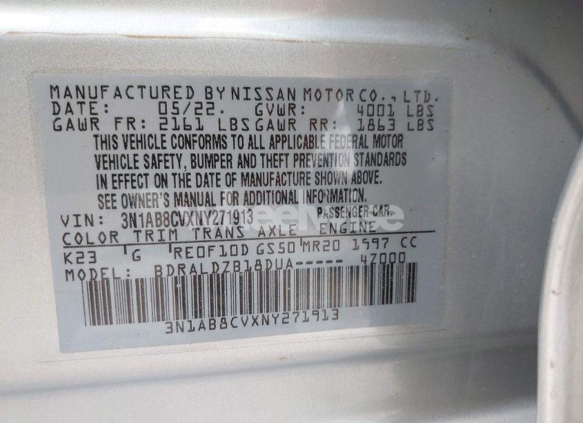 Photo 9 of 2022 Nissan Sentra SV XTRONIC CVT (VIN 3N1AB8CVXNY271913)