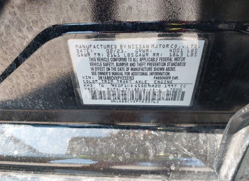 Photo 9 of 2023 Nissan Sentra SV XTRONIC CVT (VIN 3N1AB8CVXPY233763)