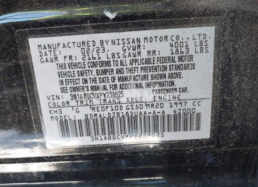 Photo 9 of 2023 Nissan Sentra SV XTRONIC CVT (VIN 3N1AB8CVXPY238025)