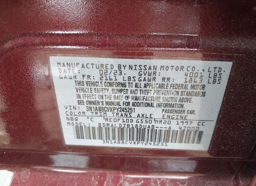 Photo 9 of 2023 Nissan Sentra SV XTRONIC CVT (VIN 3N1AB8CVXPY245251)