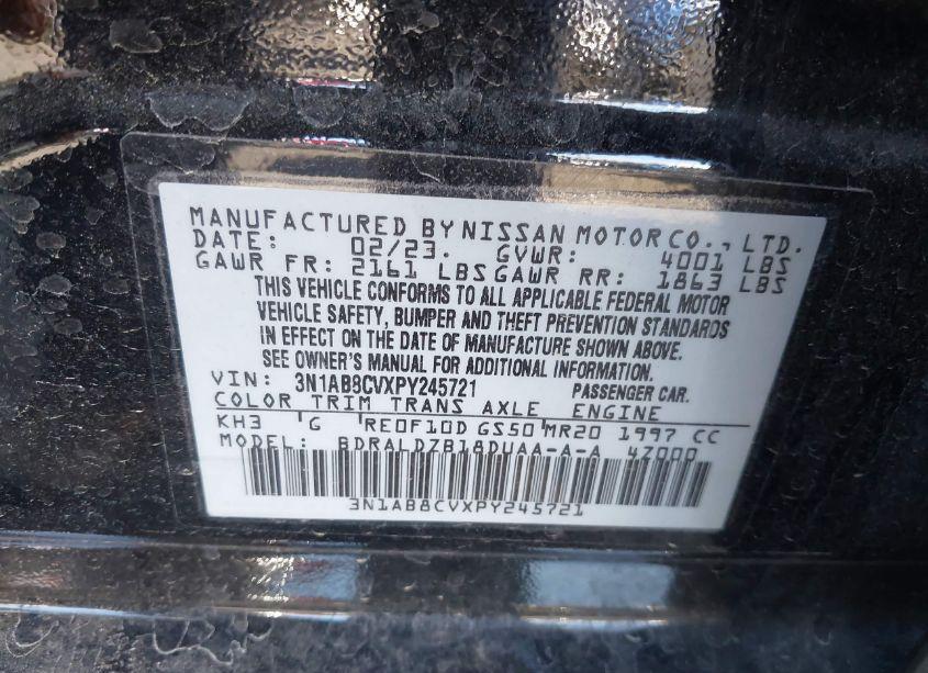Photo 9 of 2023 Nissan Sentra SV XTRONIC CVT (VIN 3N1AB8CVXPY245721)