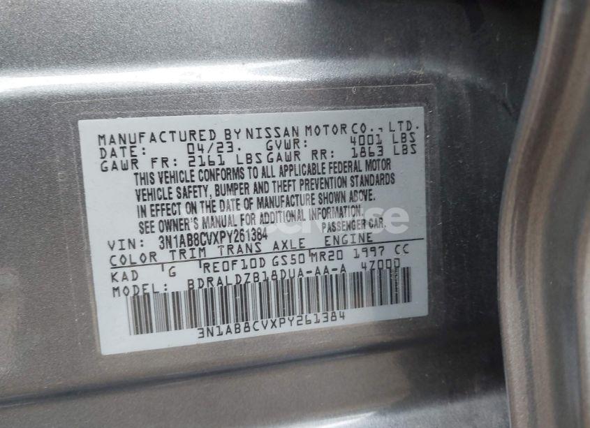 Photo 9 of 2023 Nissan Sentra SV XTRONIC CVT (VIN 3N1AB8CVXPY261384)