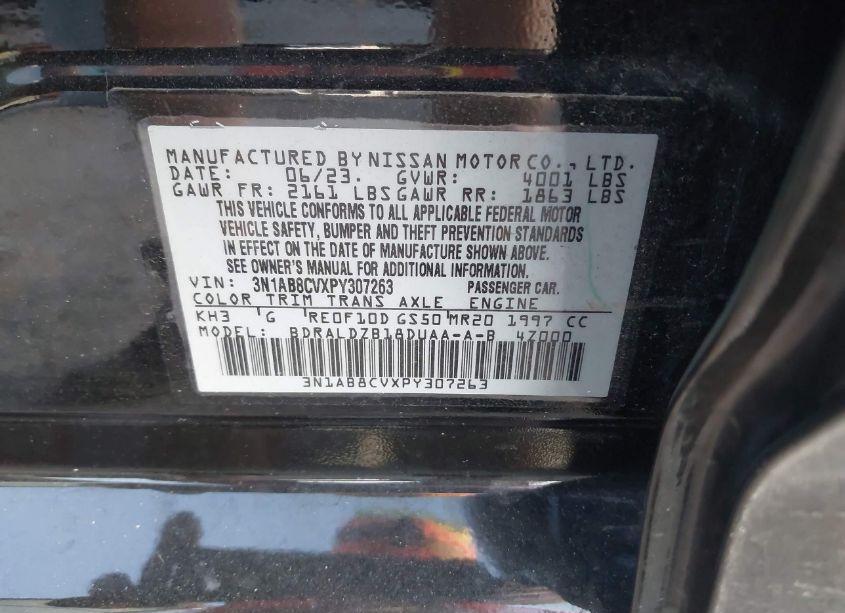 Photo 9 of 2023 Nissan Sentra SV XTRONIC CVT (VIN 3N1AB8CVXPY307263)