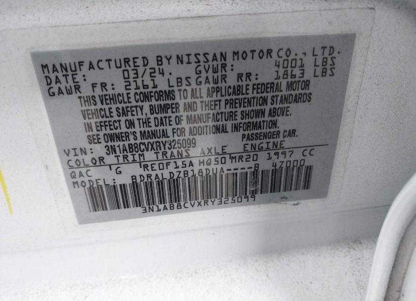 Photo 9 of 2024 Nissan Sentra SV XTRONIC CVT (VIN 3N1AB8CVXRY325099)