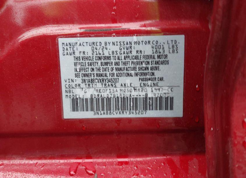 Photo 9 of 2024 Nissan Sentra SV XTRONIC CVT (VIN 3N1AB8CVXRY345207)