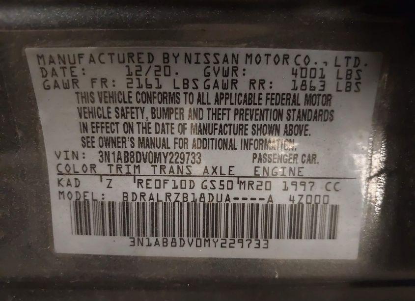 Photo 9 of 2021 Nissan Sentra SR XTRONIC CVT (VIN 3N1AB8DV0MY229733)