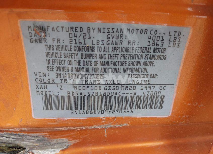 Photo 9 of 2021 Nissan Sentra SR XTRONIC CVT (VIN 3N1AB8DV0MY270525)
